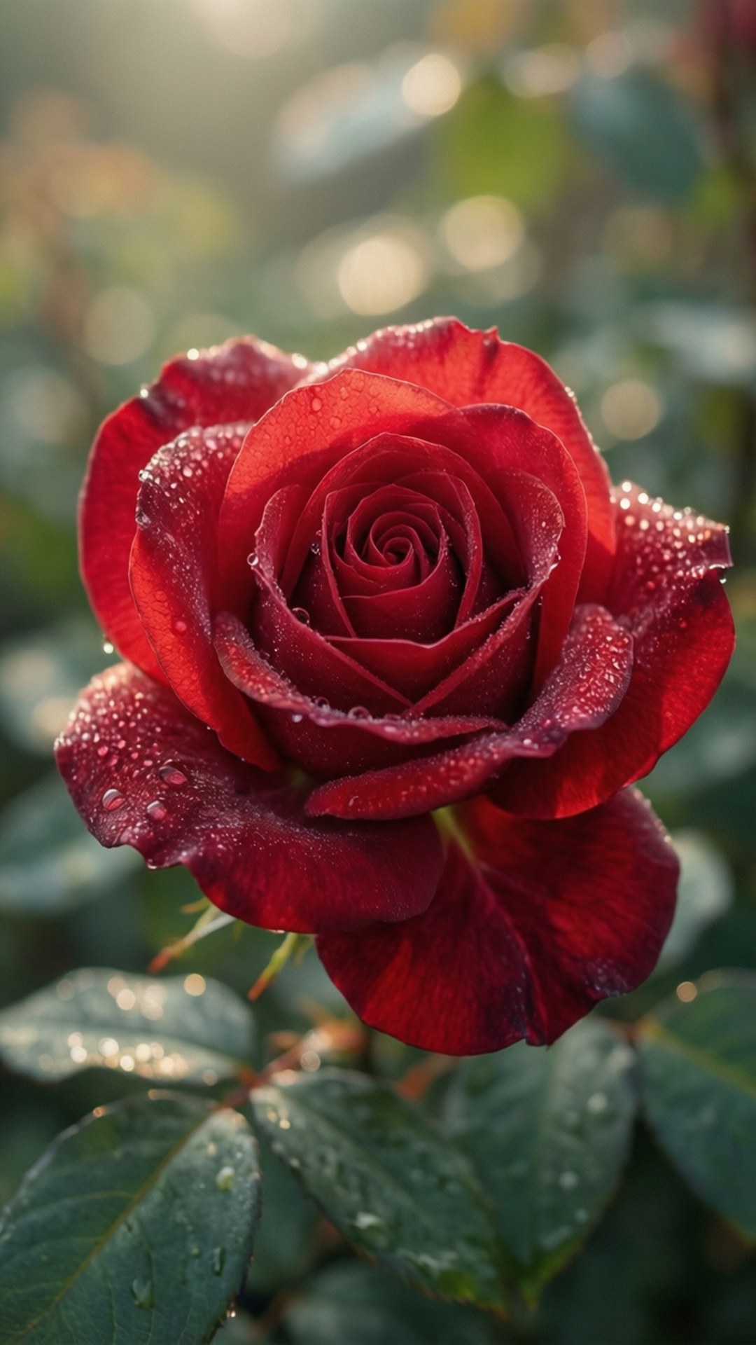 Pulang Rosas na May Hamog Wallpaper