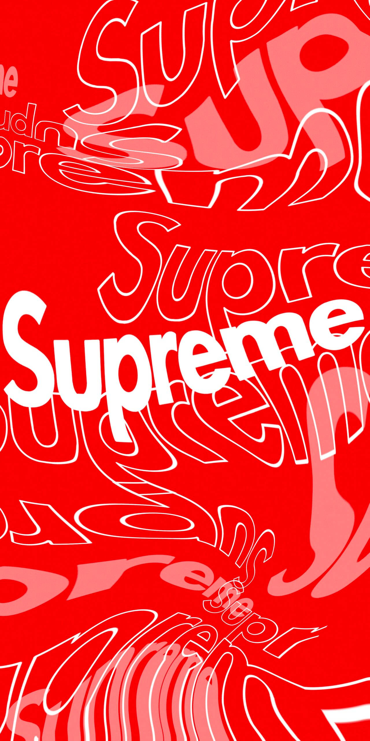 Pulang Supreme na mga Alpabetong Alon-alon Wallpaper