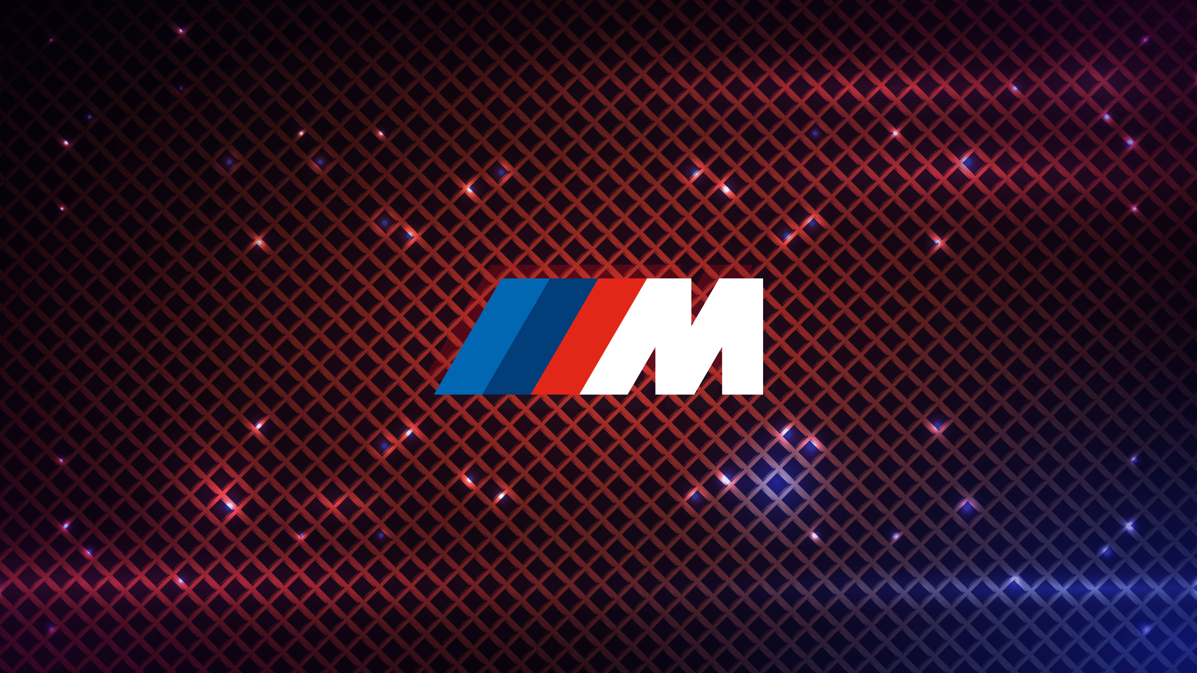 Pulang Trellis Pattern na BMW M Logo Wallpaper