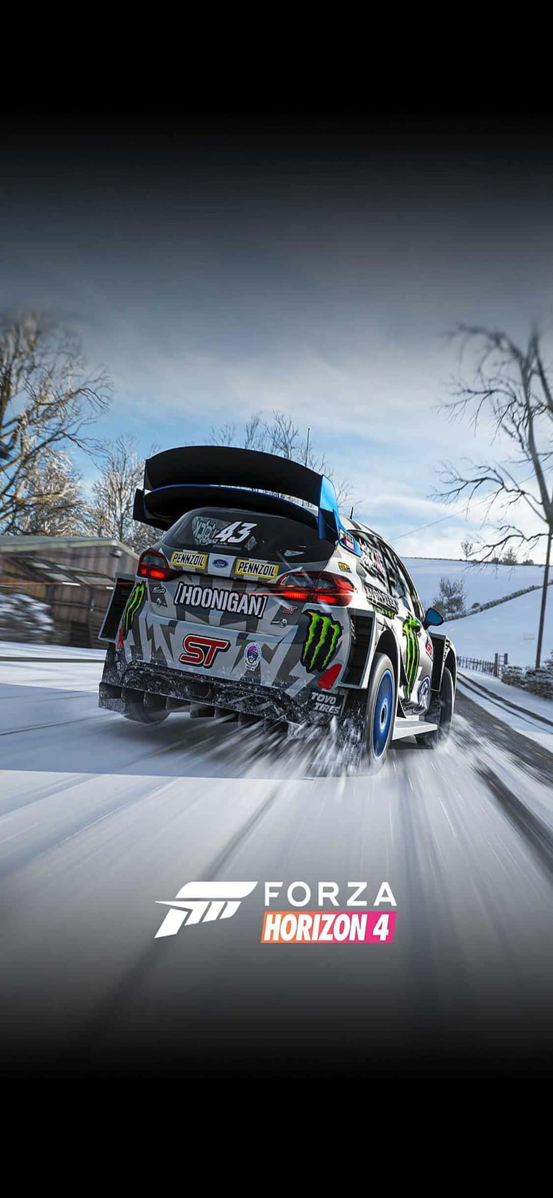 Pumasok sa Driver's Seat gamit ang iPhone Xs at Forza Horizon 4 Wallpaper