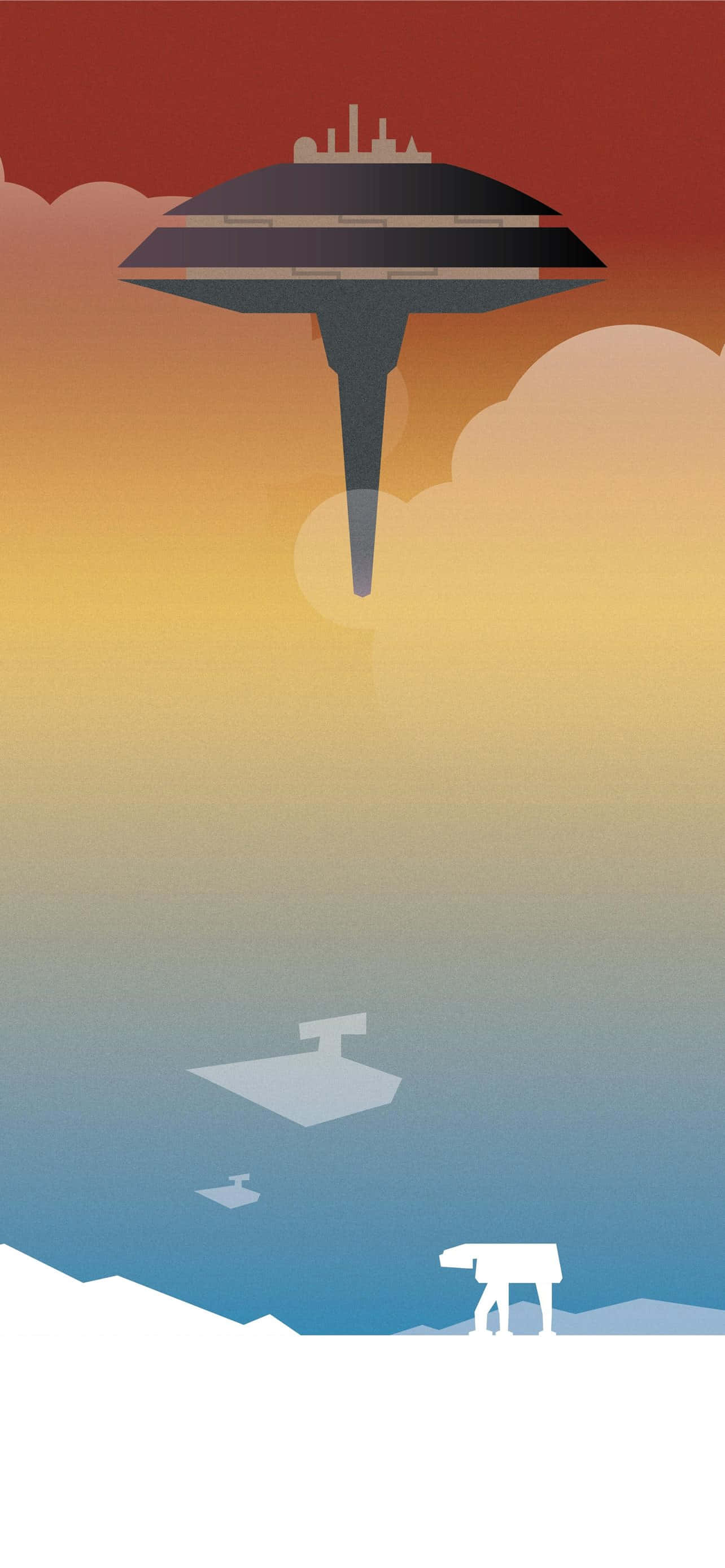 Pumasok sa mga Ulap ng Bespin para sa isang Majestic na Tanaw Wallpaper