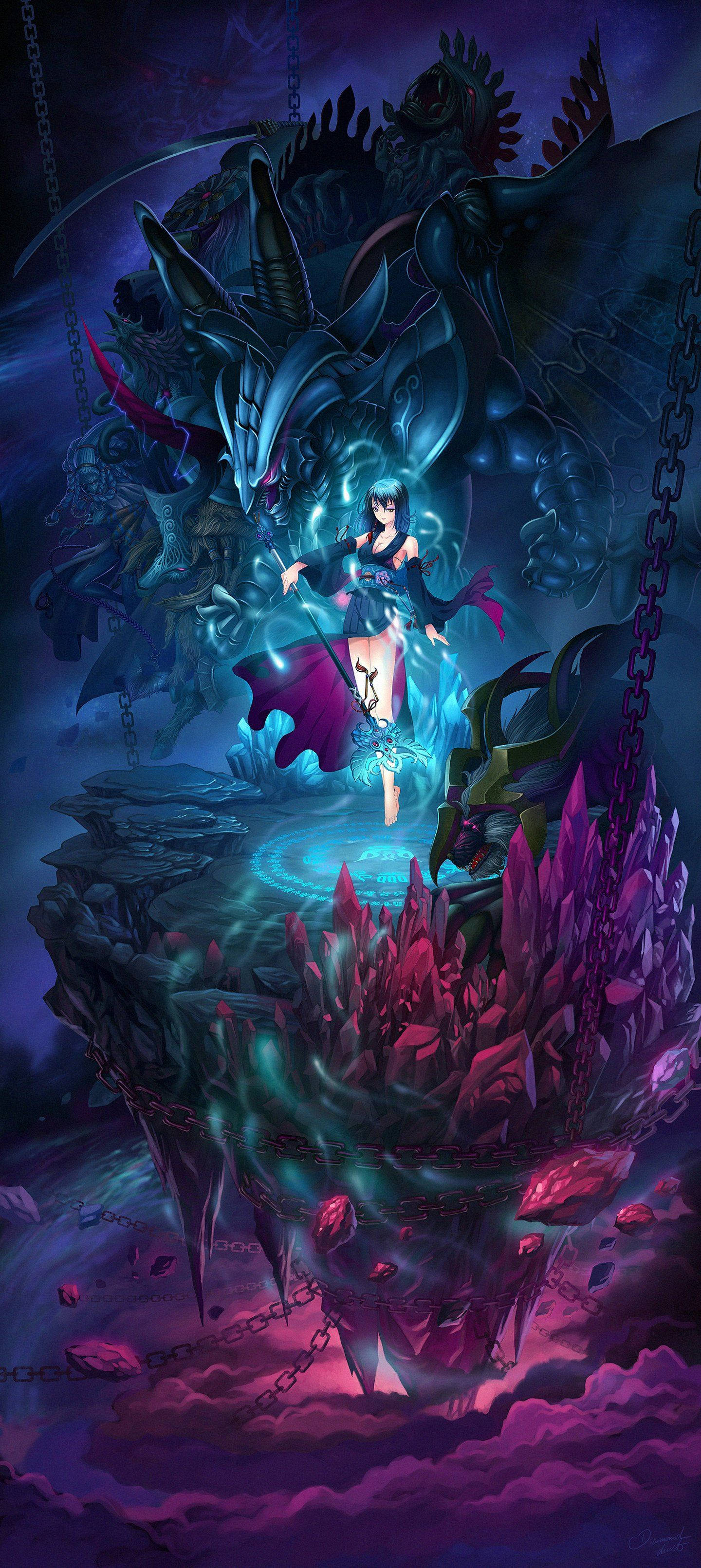Pumunta sa isang Mundo ng mga Kababalaghan gamit ang Final Fantasy iPhone Wallpaper