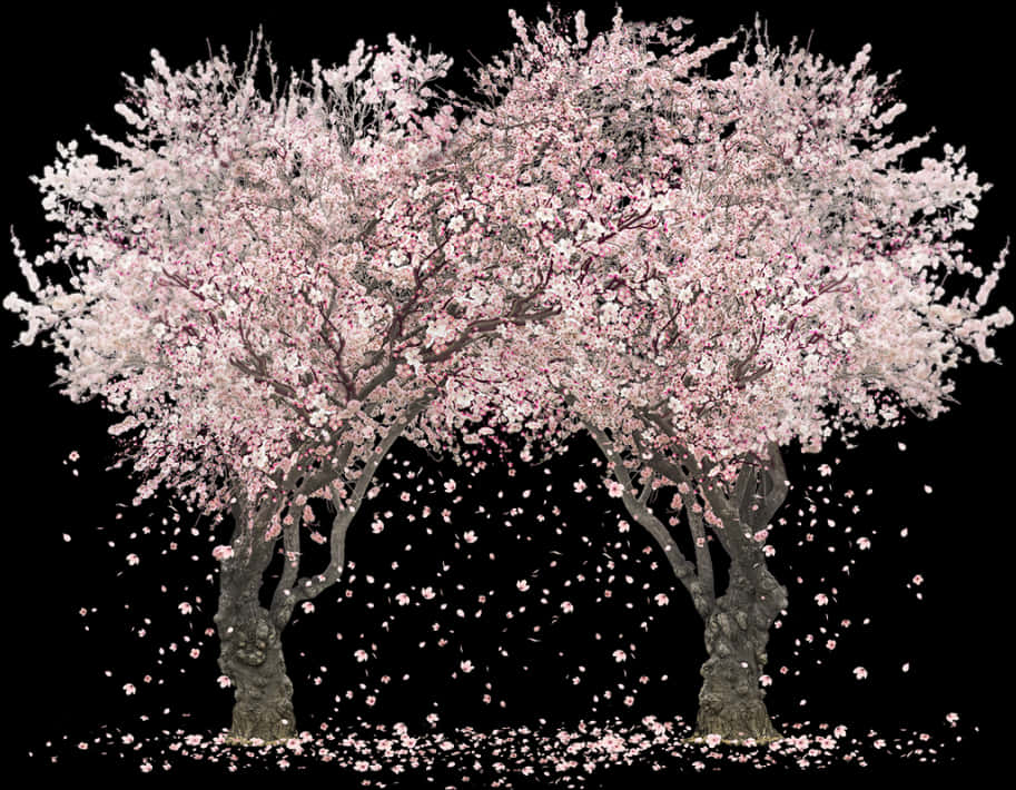 Punong Cherry Blossom na Nasa Buong Pamumulaklak Wallpaper