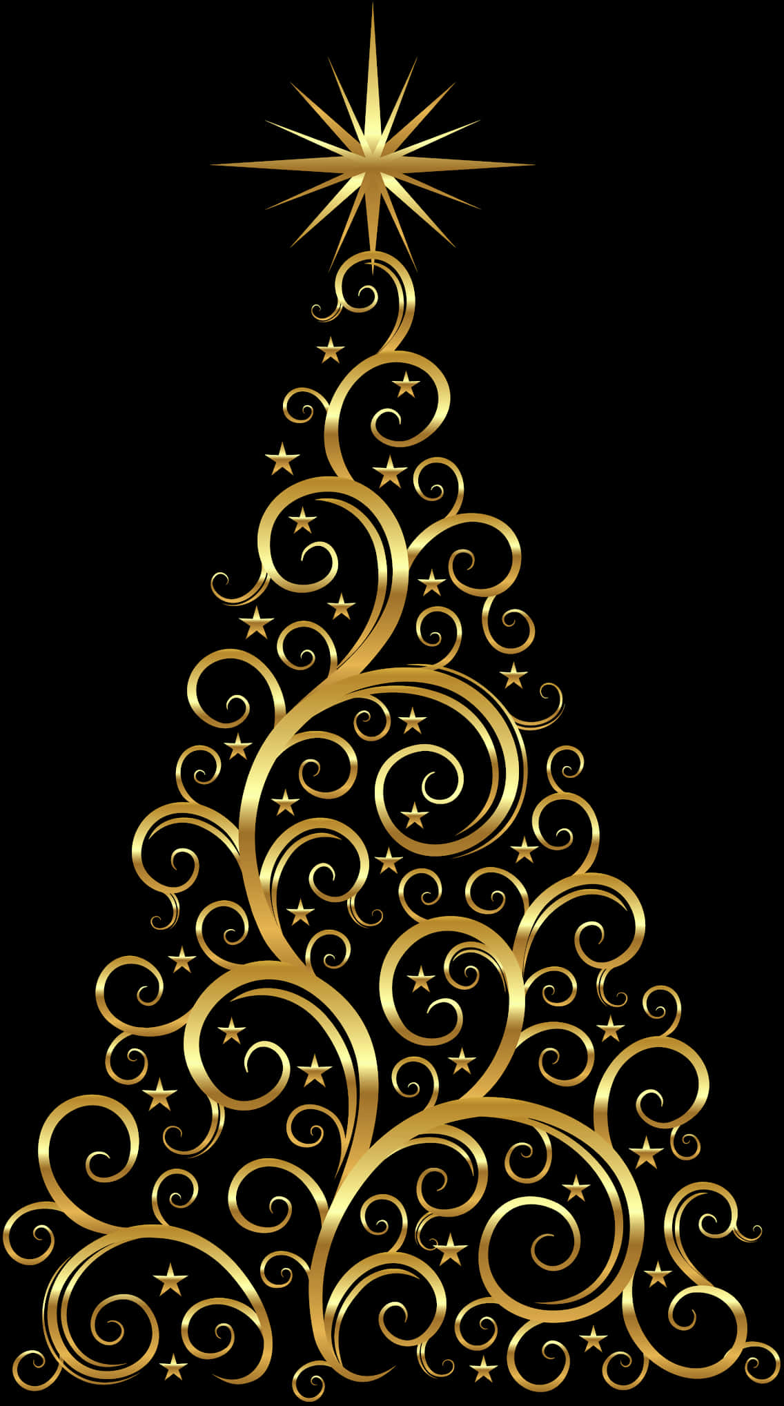 Punong Pasko na Ginto Wallpaper