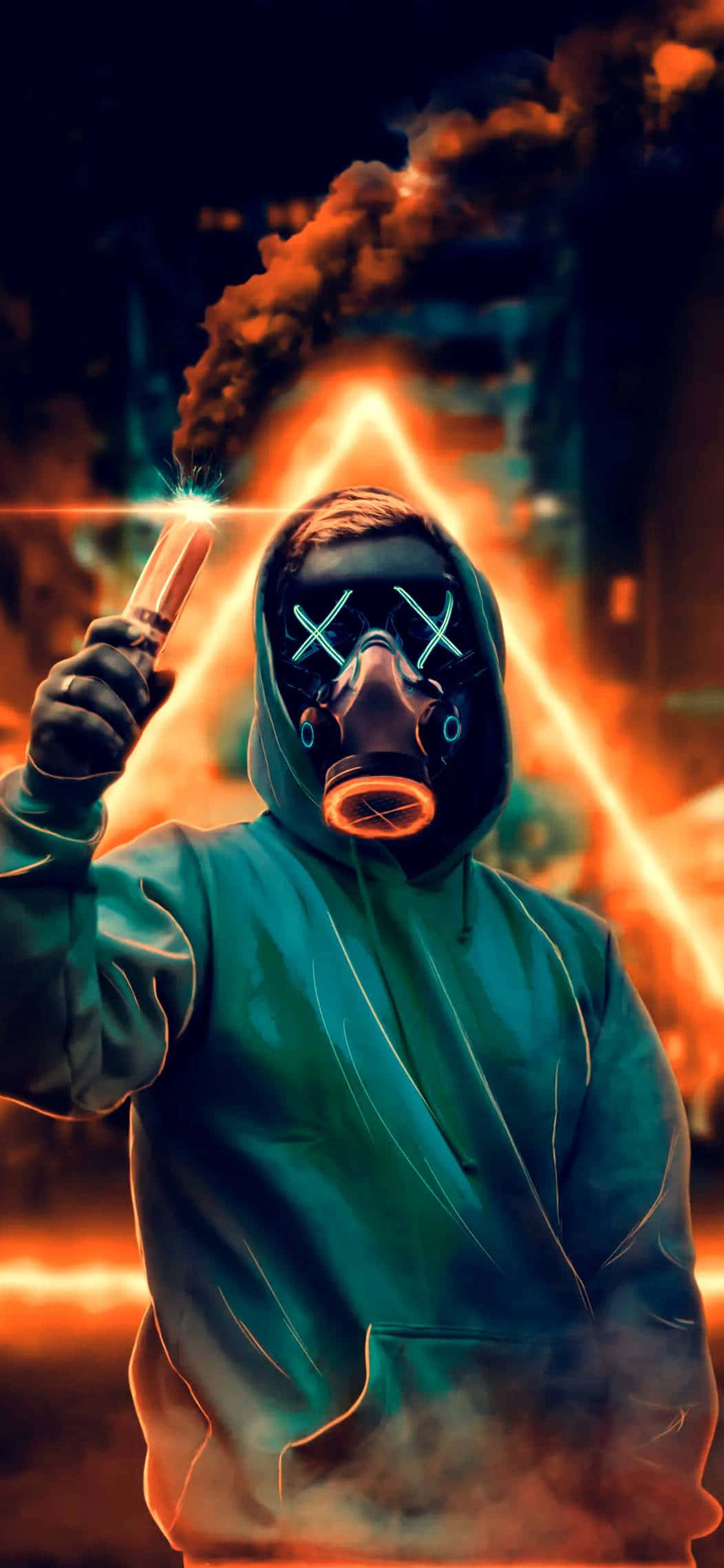Purge Cool Guy With Mask Wallpaper
