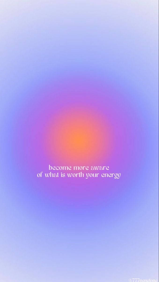Purple at Orange na Energy Aura Aesthetic Wallpaper
