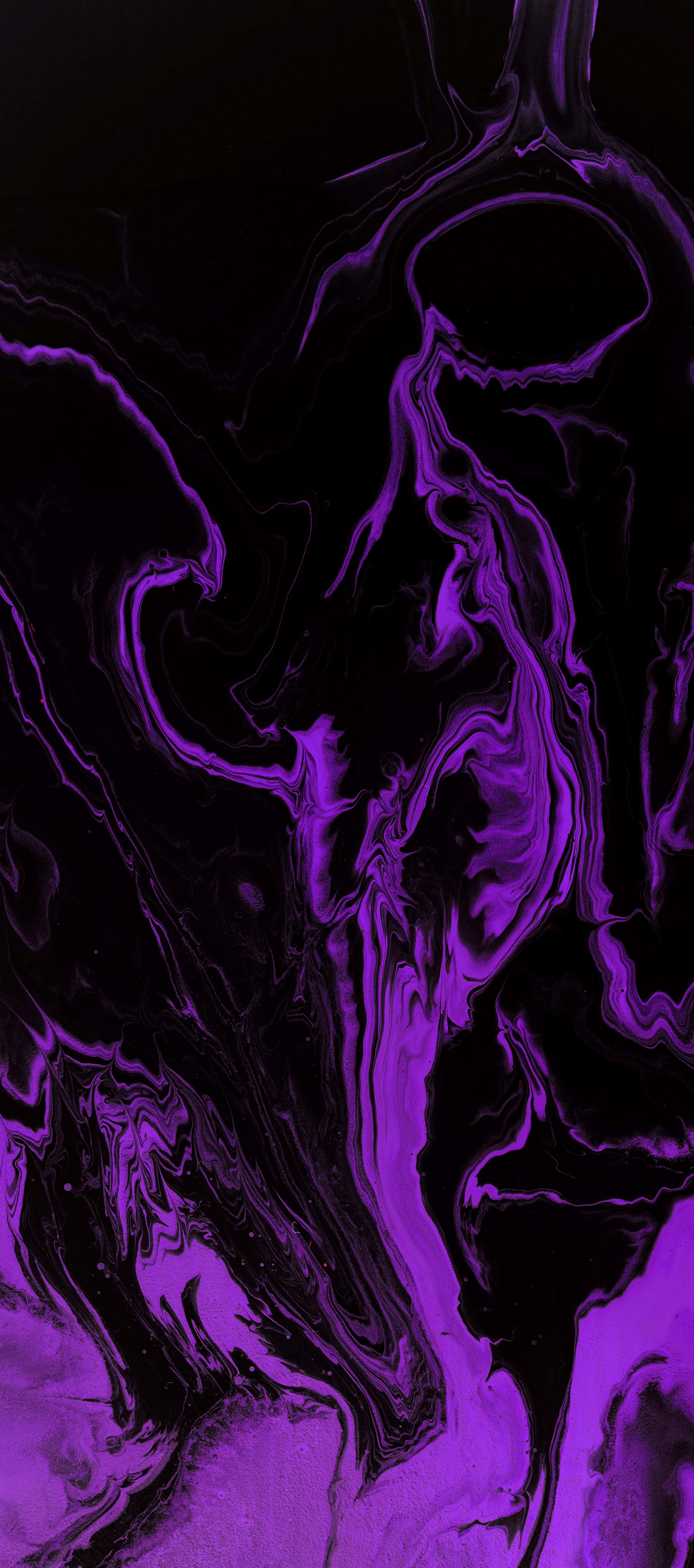 Purple Flowing iPhone X Marble Background Wallpaper