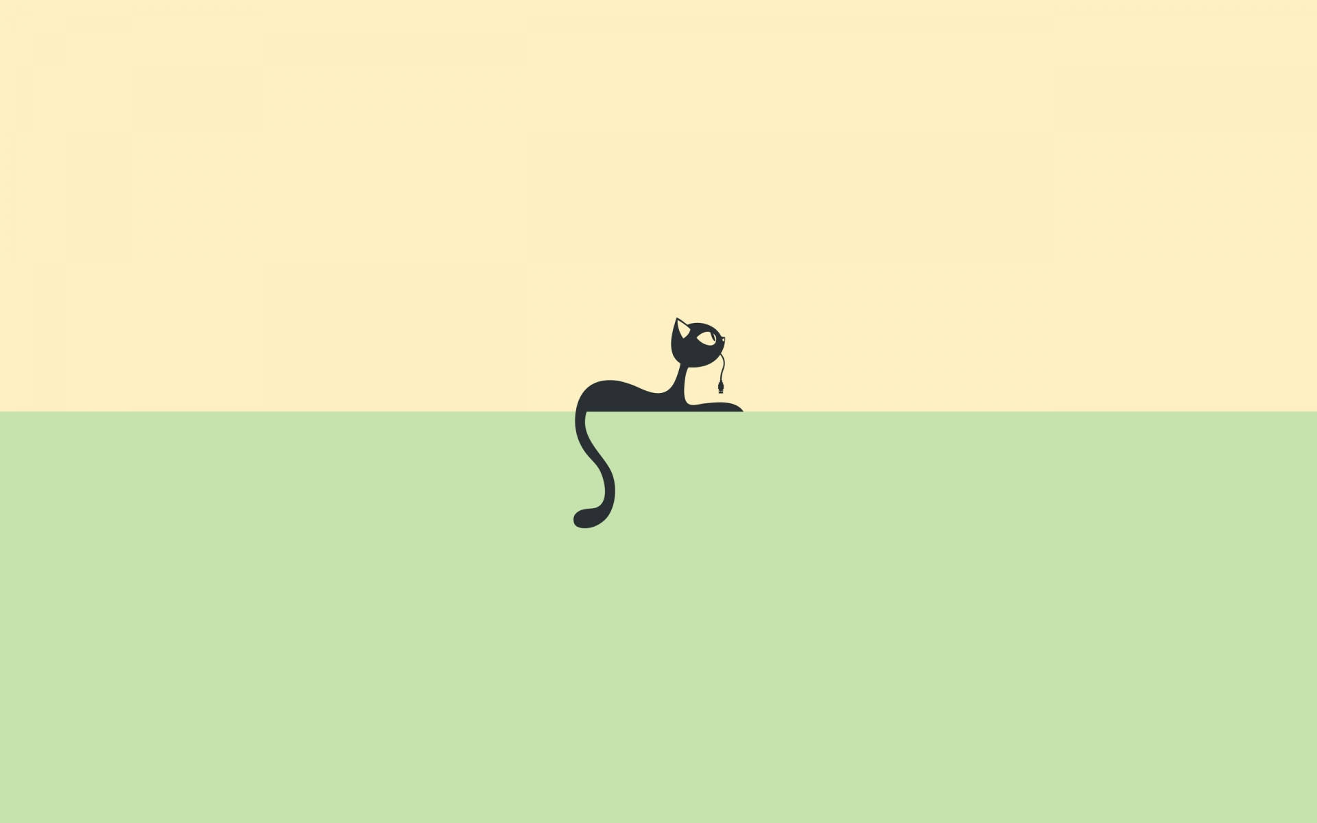 Pusa Computer Minimalist Wallpaper