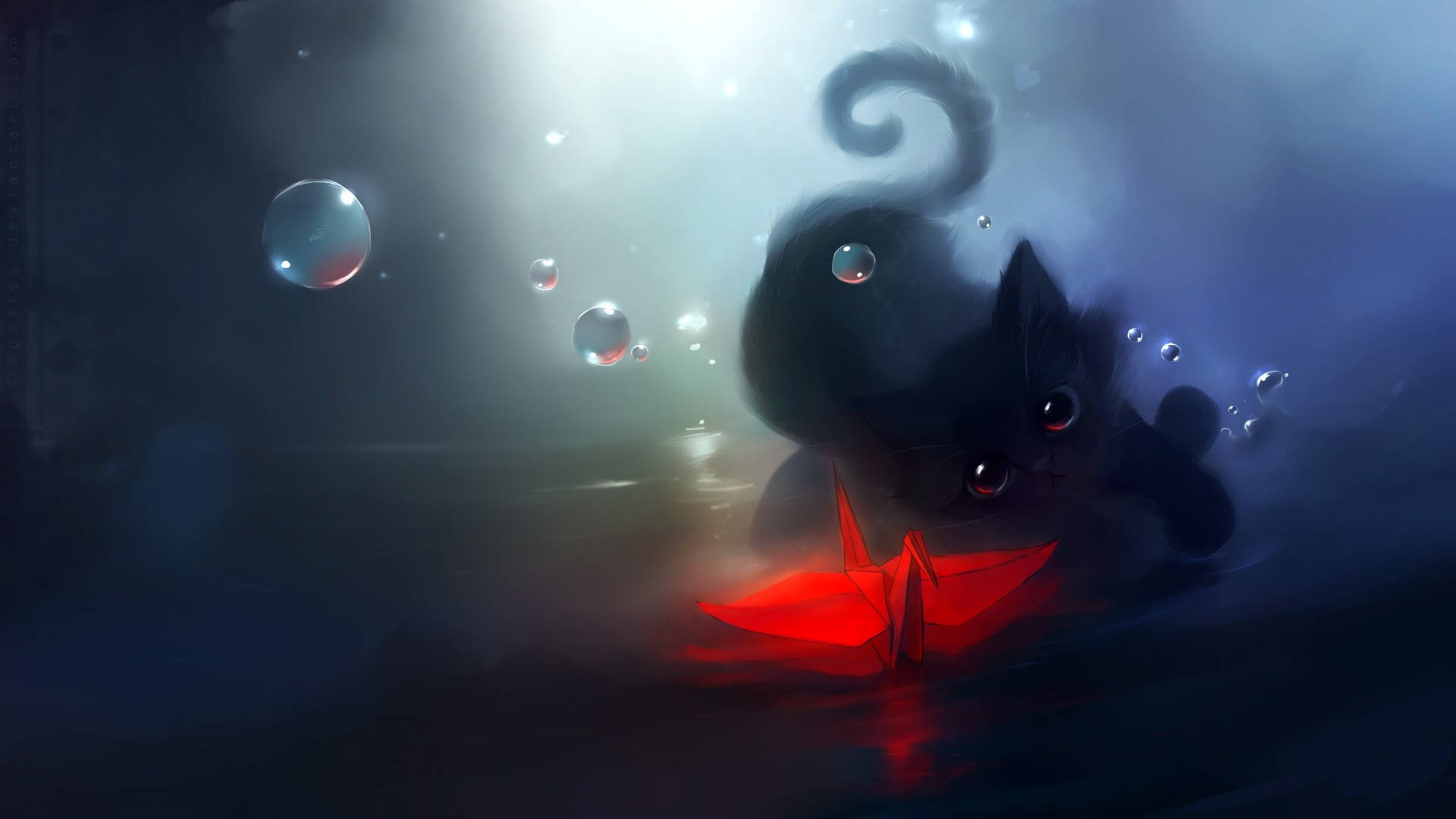 Pusa Kompyuter Swan Origami Wallpaper