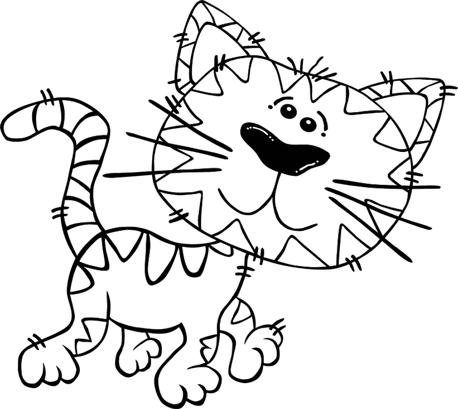 Pusang Cartoon na Tumatawa Wallpaper