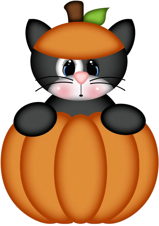 Pusang Cute na Naka-Pumpkin Costume para sa Halloween Wallpaper