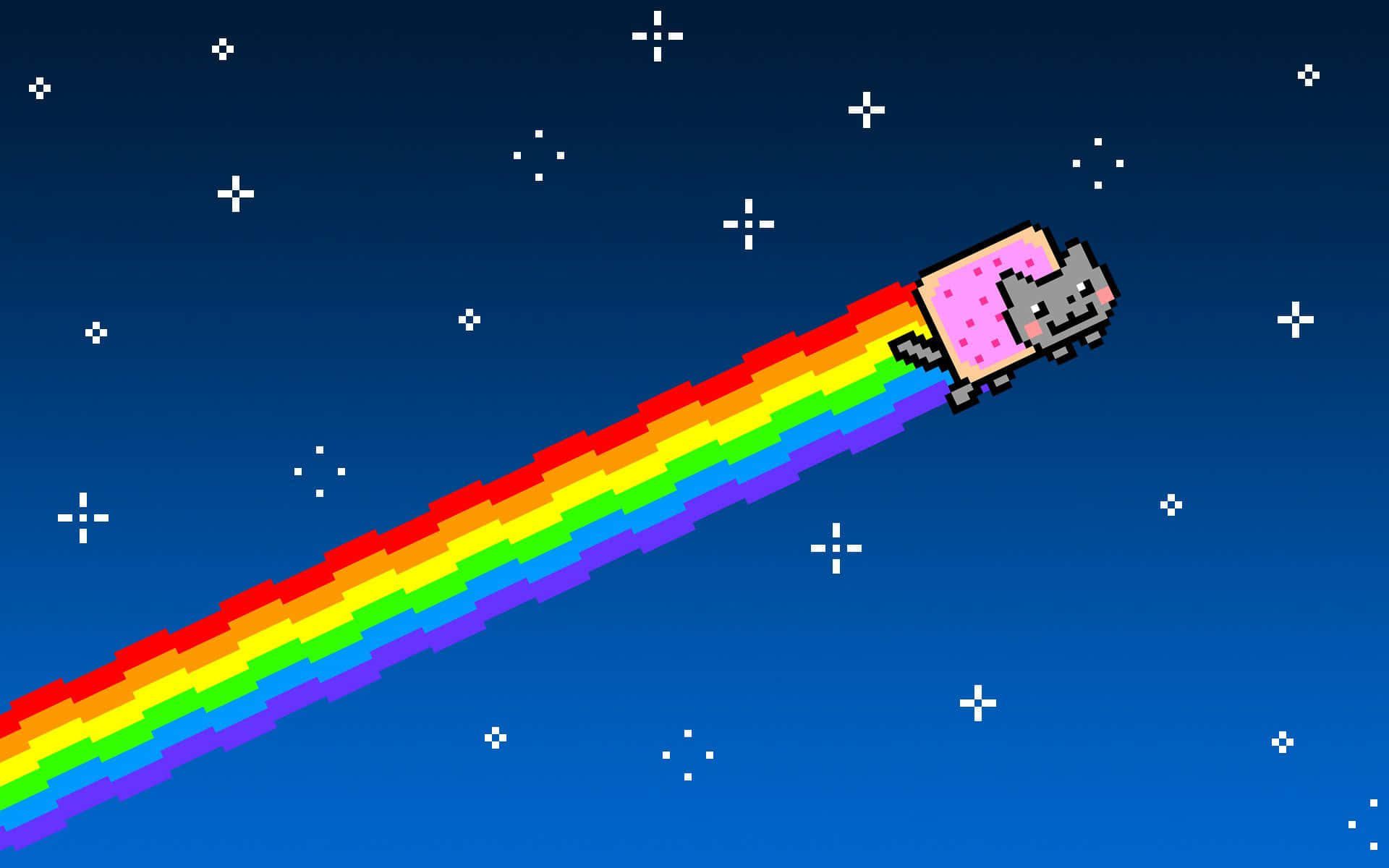 Pusang Flappy Nyan ng Galaxy Wallpaper