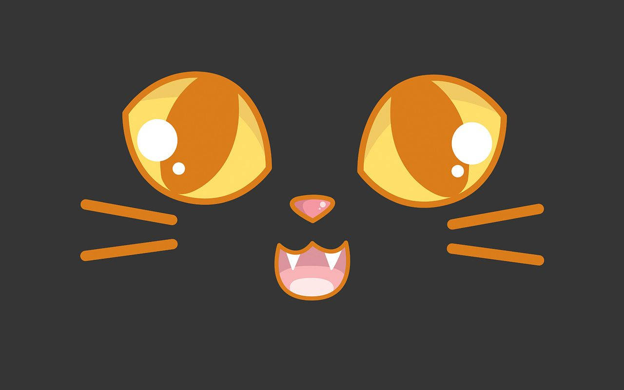 Pusang Halloween na Kawaii Wallpaper