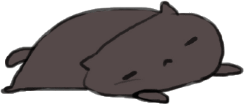 Pusang Kawaii na Nakahiga Wallpaper