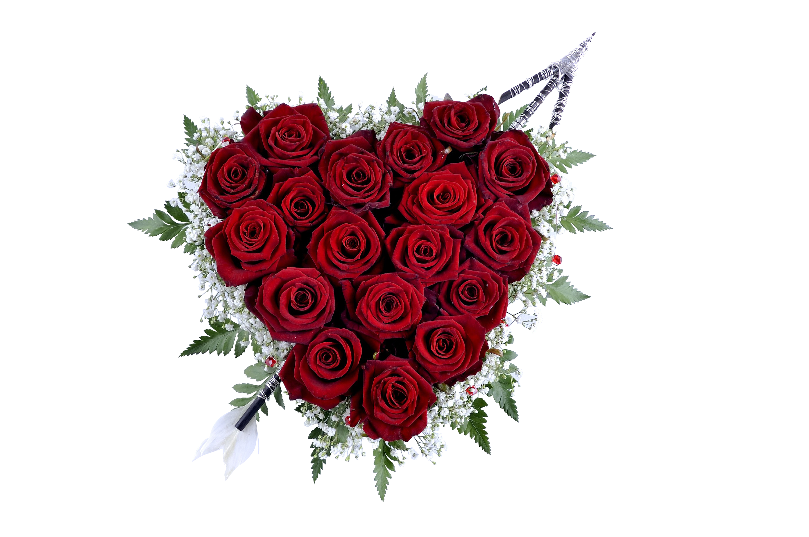 Puso na Hugis Rosas na Pag-aayos Wallpaper