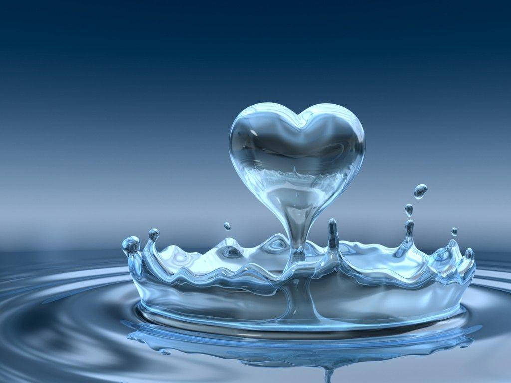 Puso ng Tubig na May Pag-ibig Wallpaper