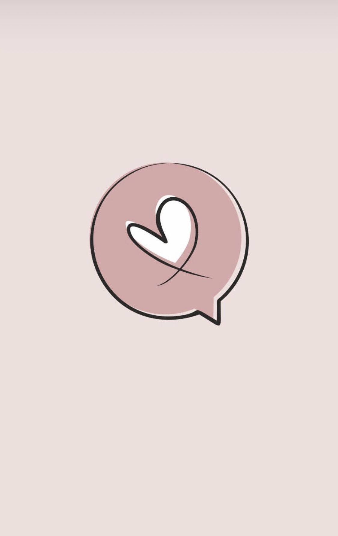 Puso sa Speech Bubble ng Instagram Story Wallpaper