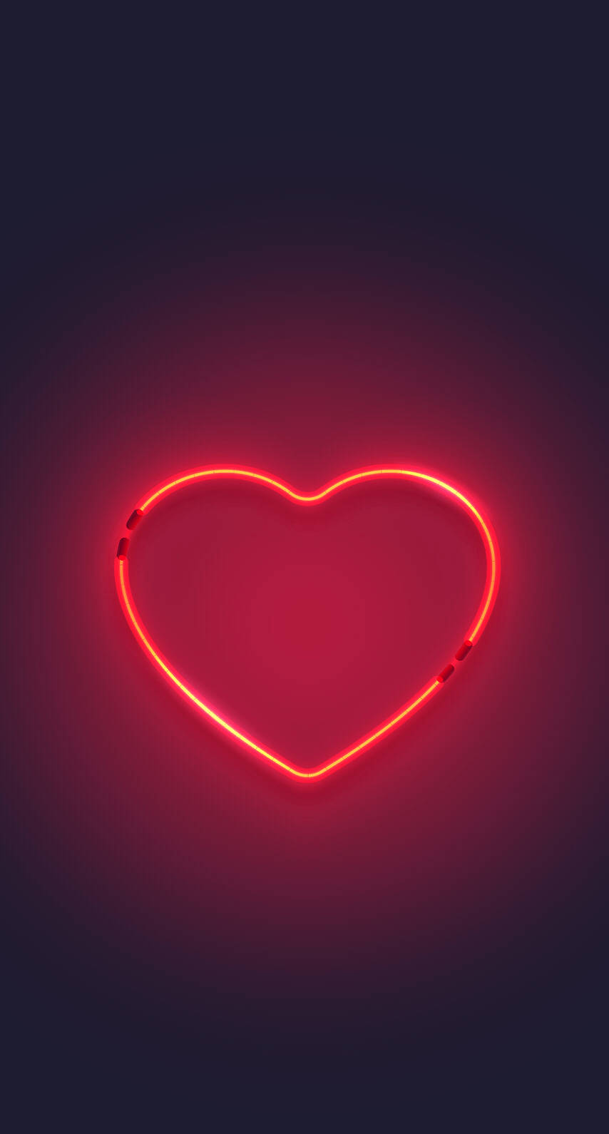 Pusong Aesthetic na Kumikinang sa Dilim Wallpaper