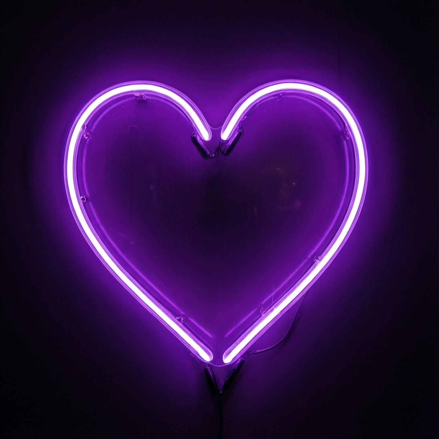 Pusong Neon na Lila Wallpaper