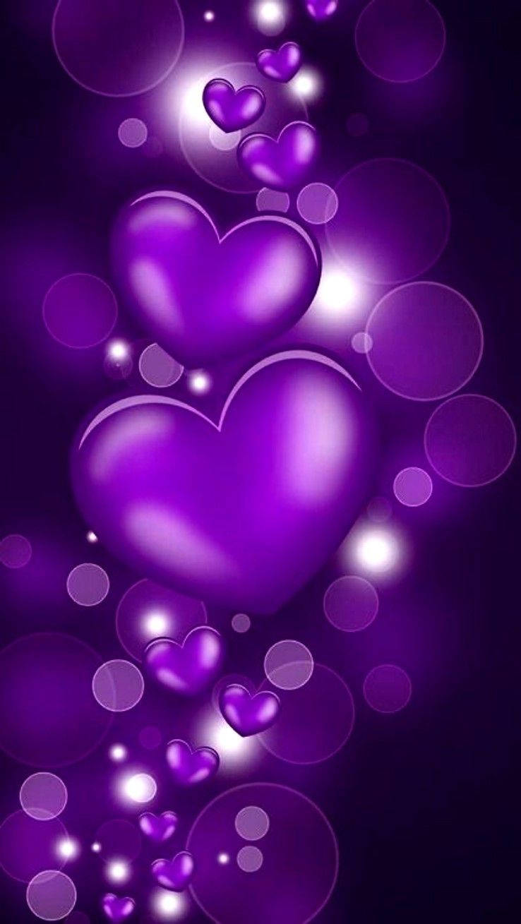 Pusong Purple at Puting Liwanag Wallpaper