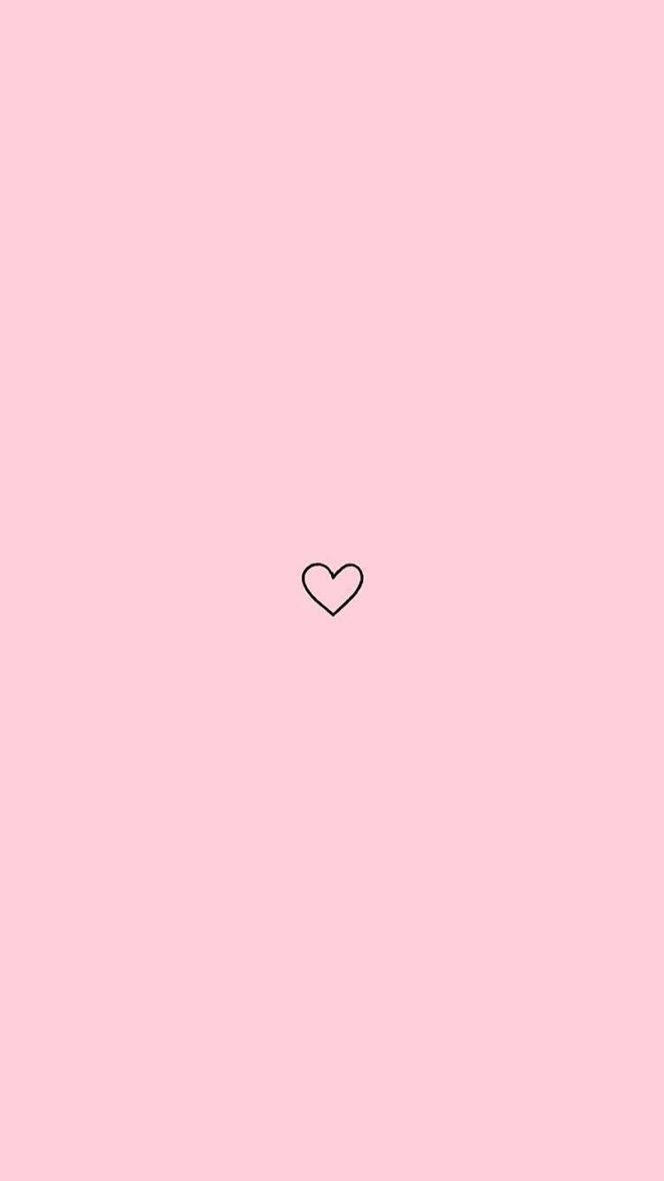Pusong Puso Aesthetic Pink ng iPhone Wallpaper