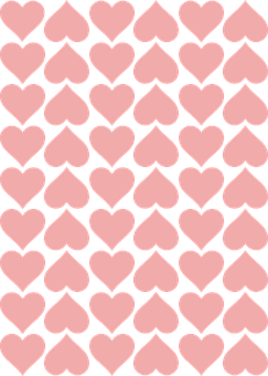 Pusong Puso na Disenyong Background na Kulay Rosas Wallpaper