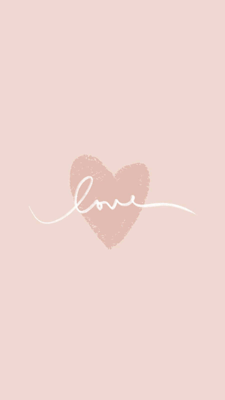 pusong puso sa kulay rosas na background Wallpaper