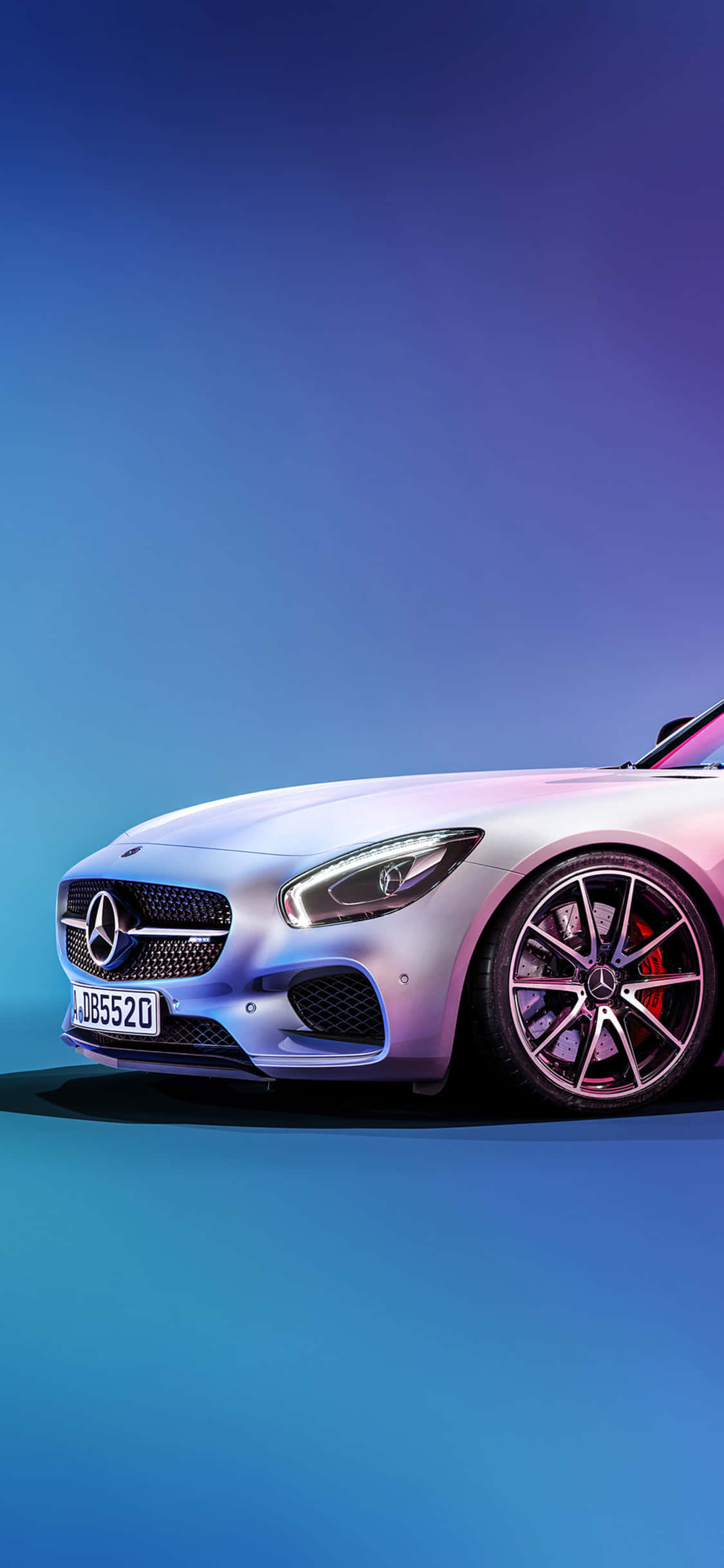 Putì na May Asul na Likuran iPhone Xs Mercedes Amg Background Wallpaper