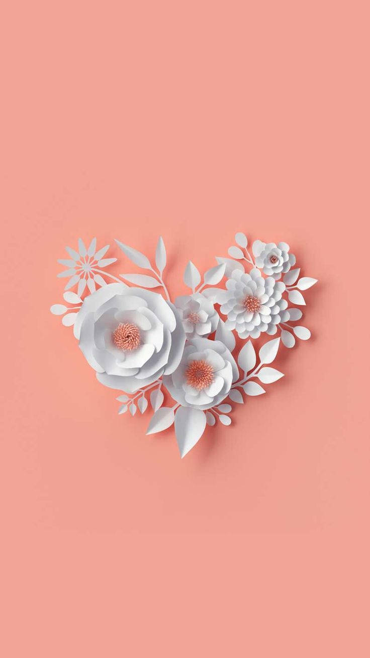Puting Artipisyal na Bulaklak na Floral iPhone Wallpaper
