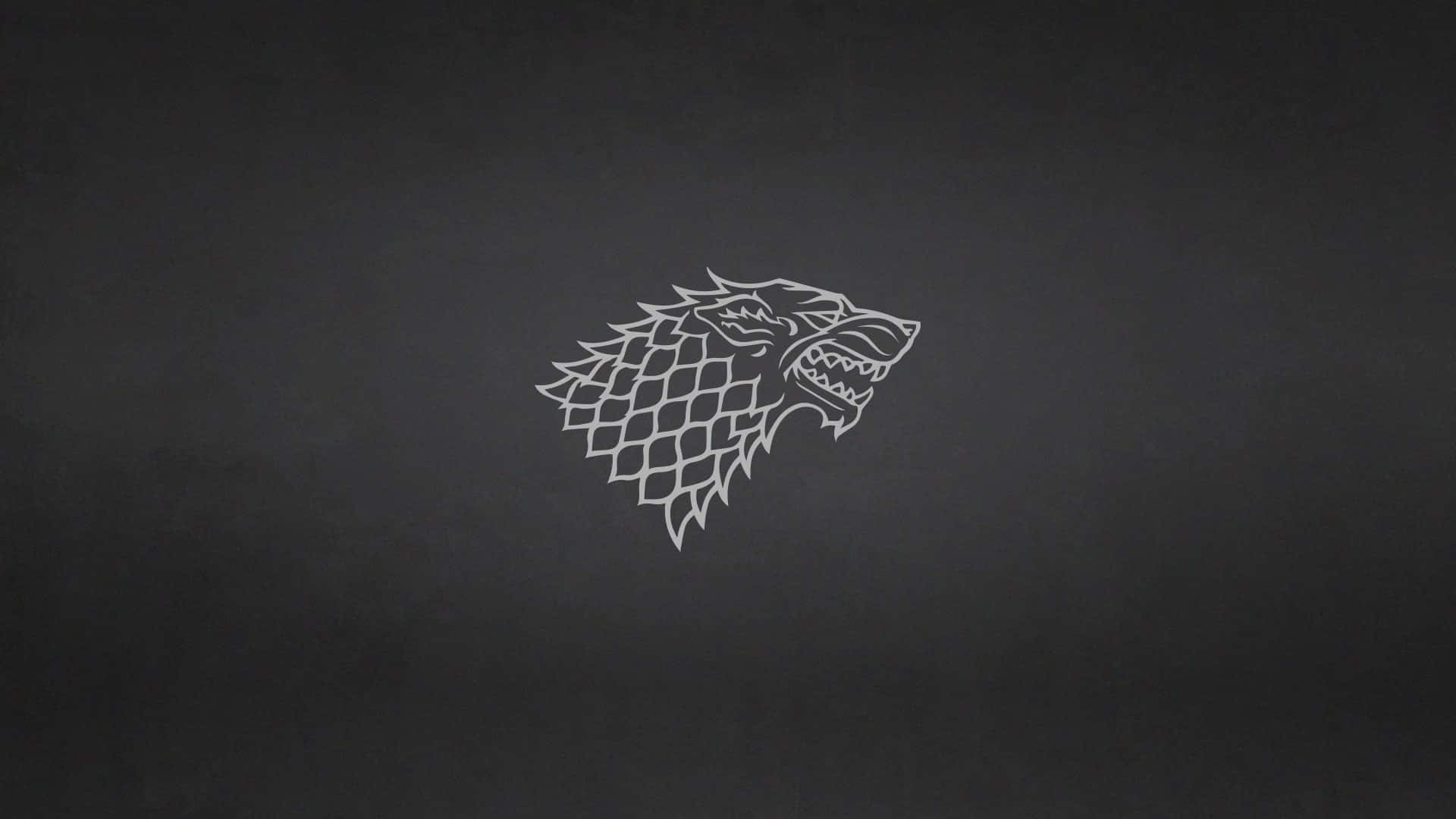 Puting Balangkas ng House Stark na Madilim Wallpaper