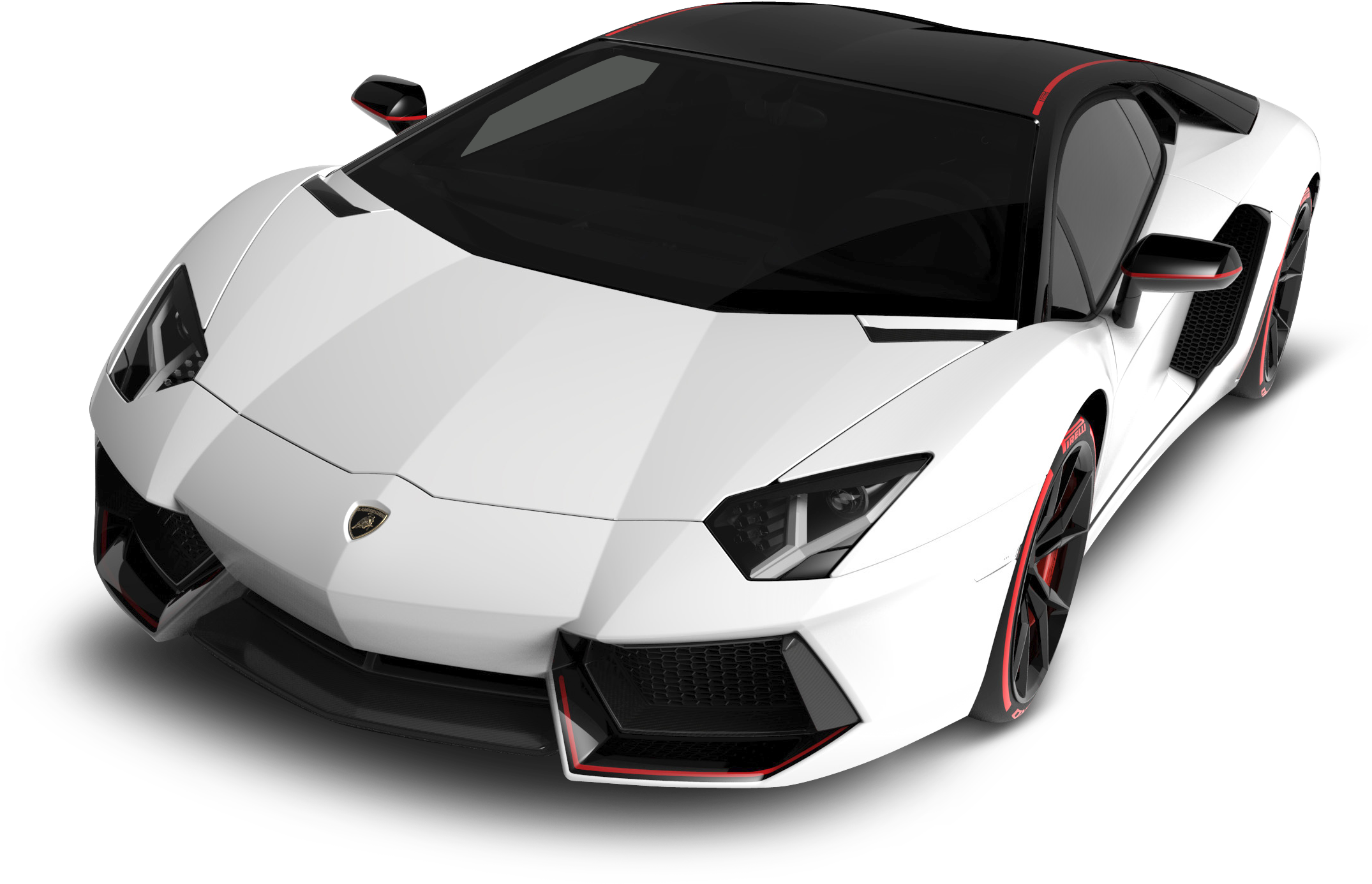Puting Lamborghini Aventador S V J Nakatagilid na Tanaw Wallpaper