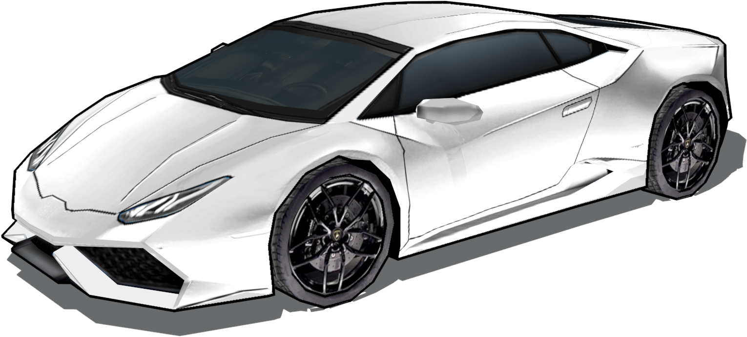 Puting Lamborghini Huracan Side View Wallpaper