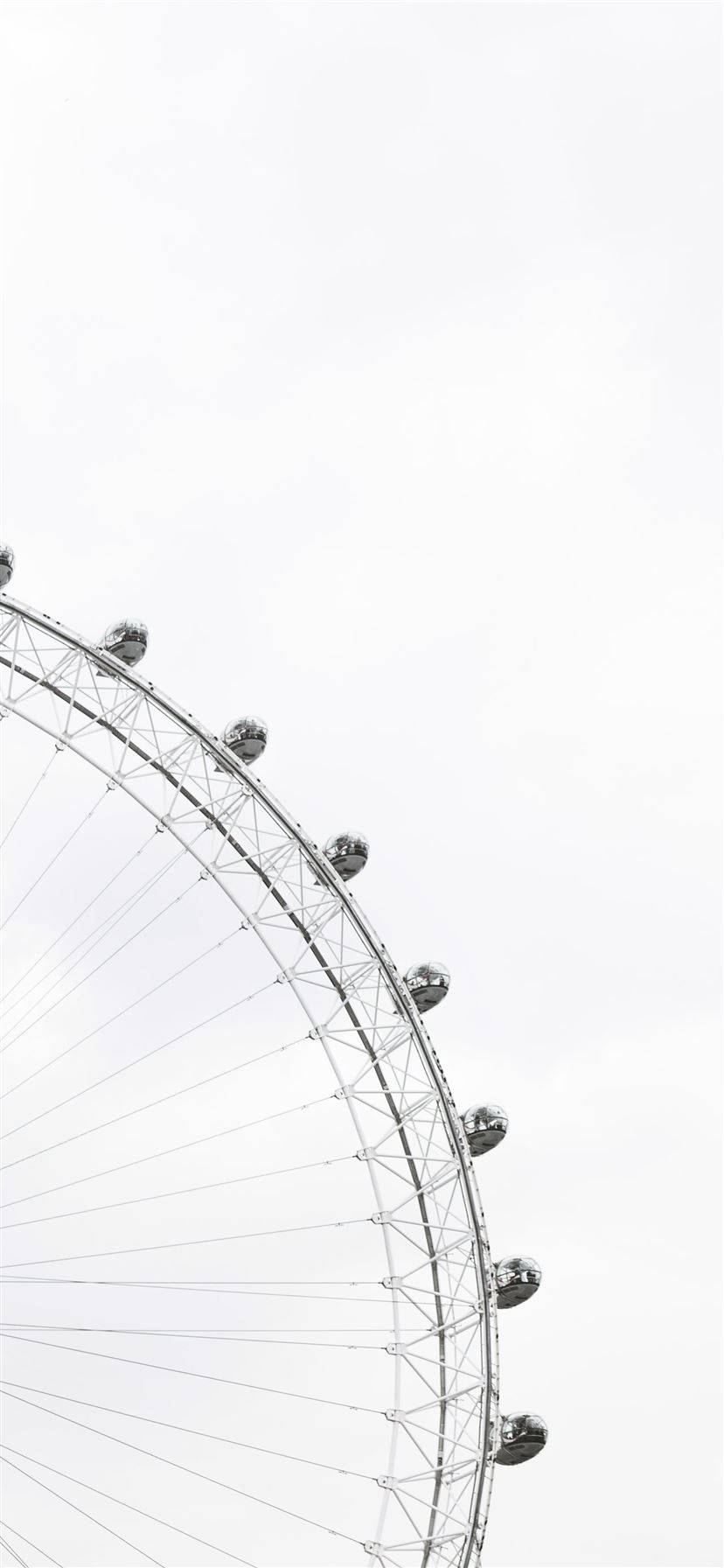 Puting Langit na may Ferris Wheel iPhone Wallpaper