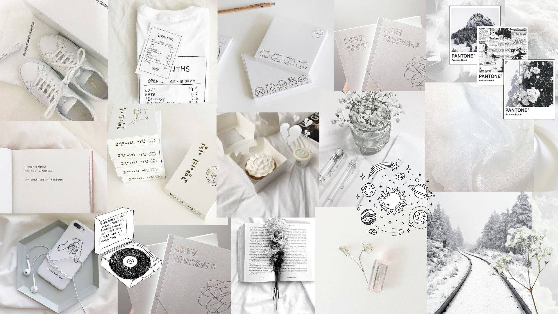 Puting Luxury Collage Doodles Pinterest Aesthetic Wallpaper