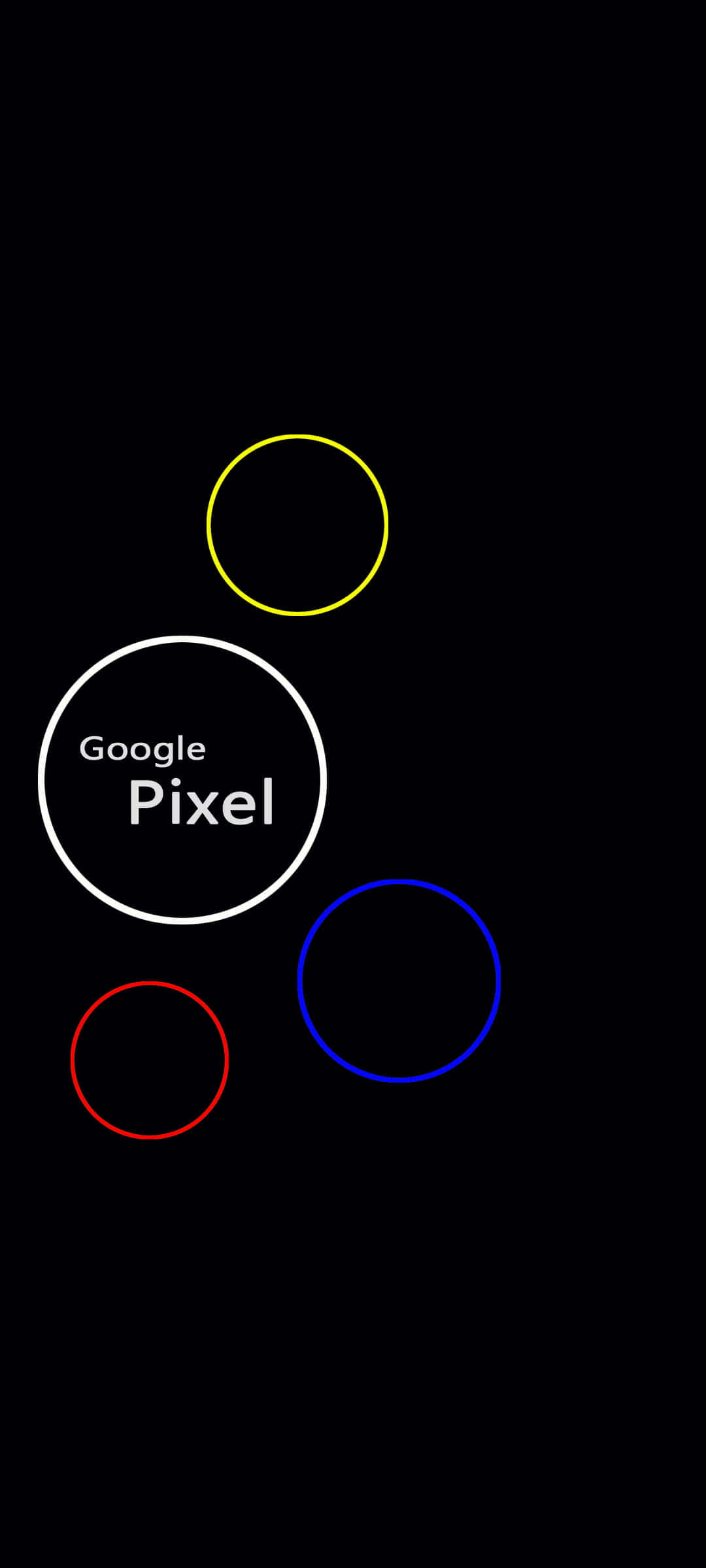 Puting mga Bilog Pixel 3 AMOLED Background Wallpaper