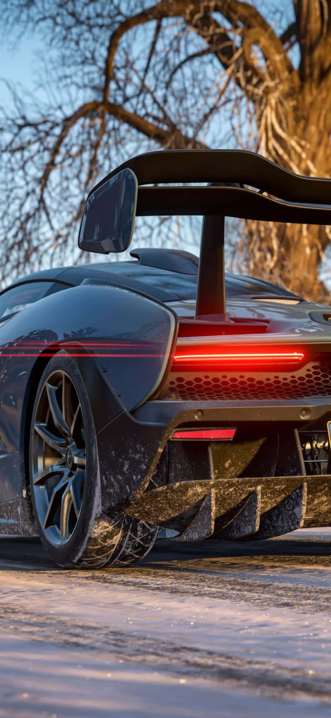 Race to the Finish Line in iPhone Xs Forza Horizon 4 Wallpaper