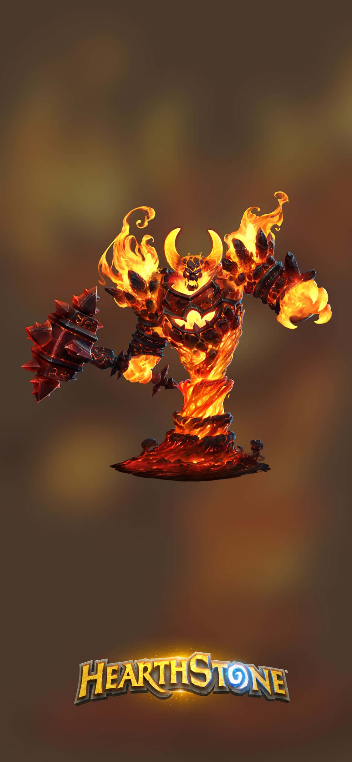 Ragnaros ang Firelord iPhone XS Hearthstone Background Wallpaper