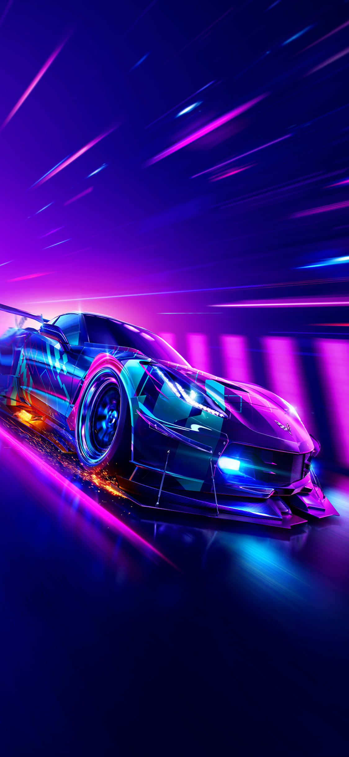 Ramdam ang Bilis kasama ang iPhone Xs at Need for Speed Heat Wallpaper