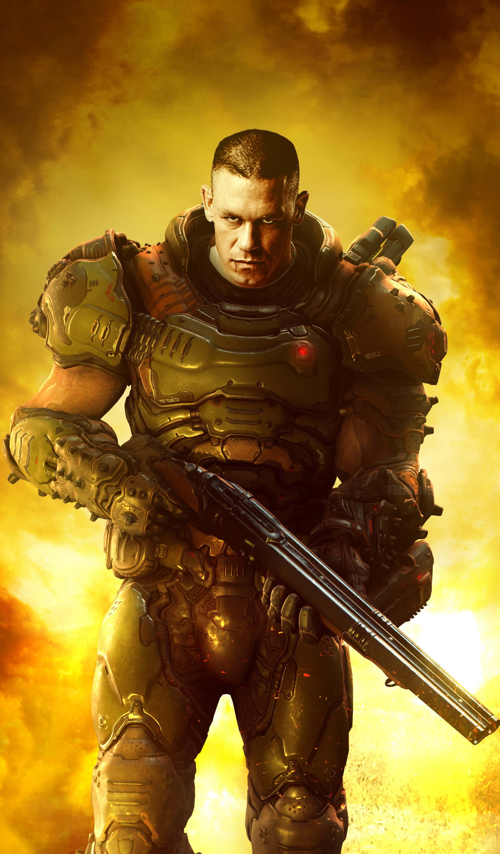 Ramdam ang intensity ng Gears of War 5 sa iyong iPhone Xs. Wallpaper