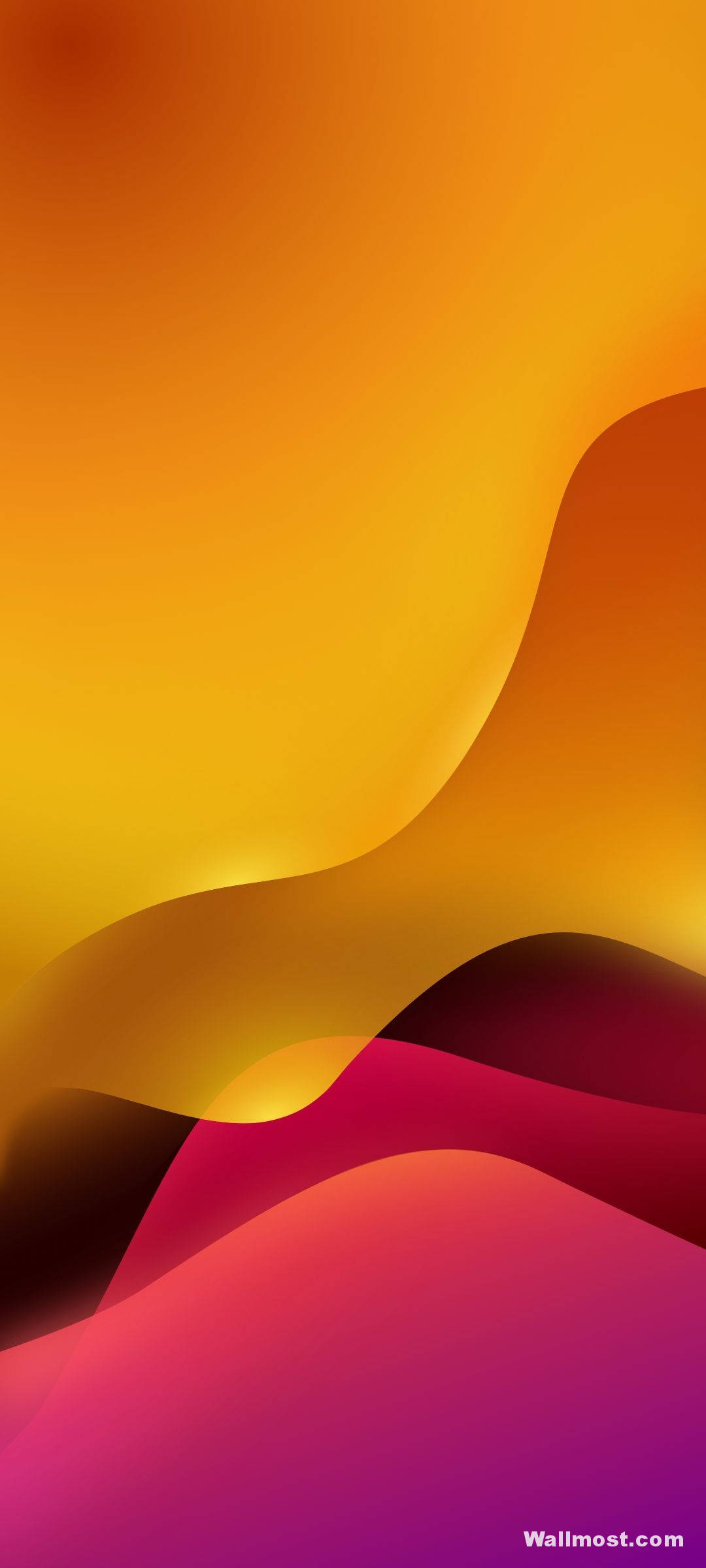 Realme 7 Dilaw at Rosang Abstrak Wallpaper
