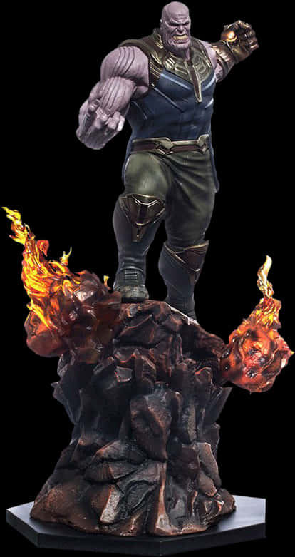 Rebulto ni Thanos na May Maapoy na Base Wallpaper