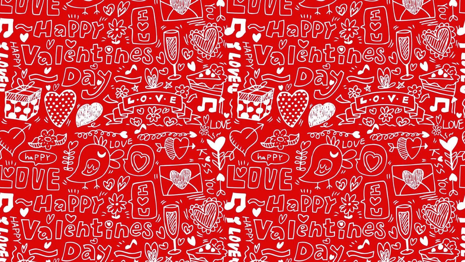 Red Aesthetic na mga Larawan ng Araw ng mga Puso para sa Computer Wallpaper