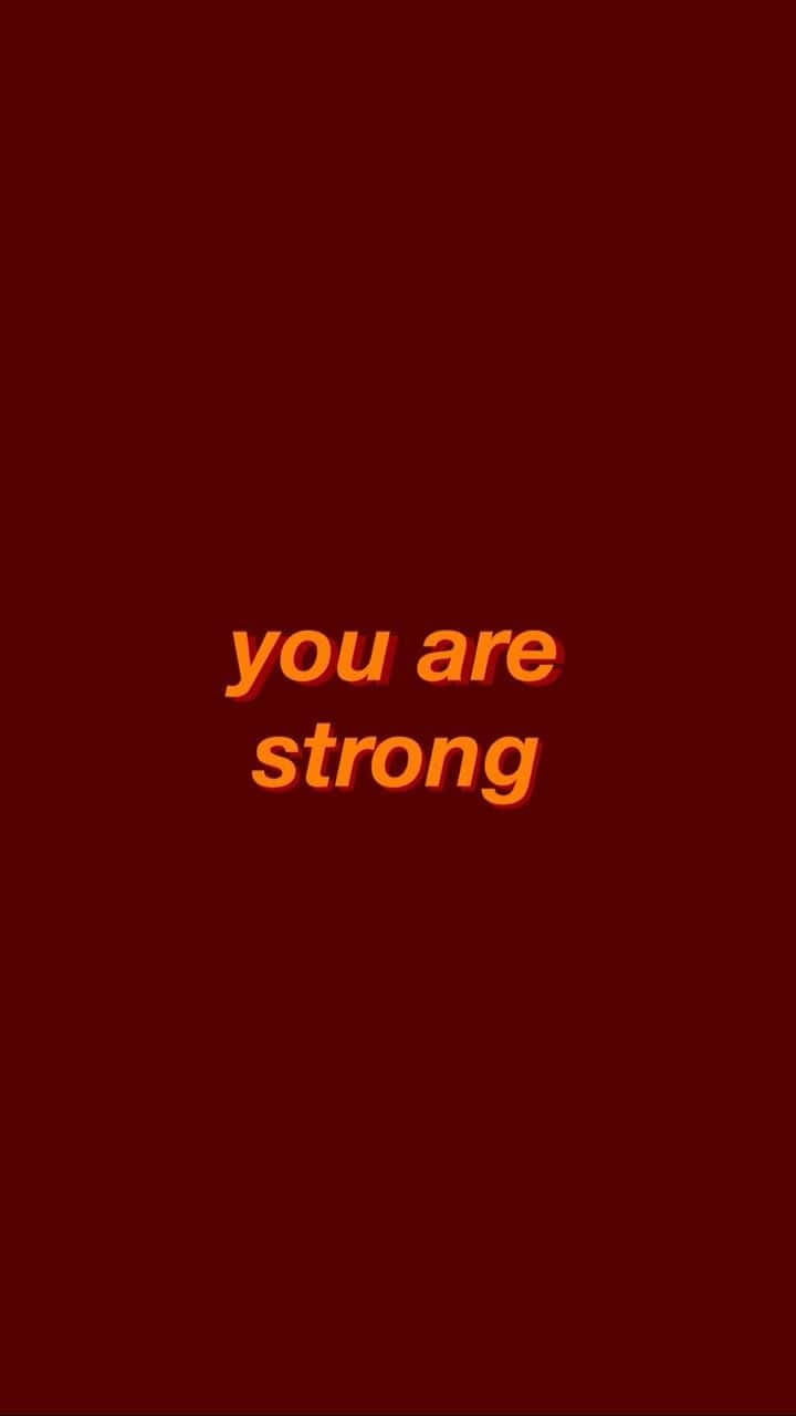 Red Aesthetic Tumblr Ikaw ay Matatag Wallpaper