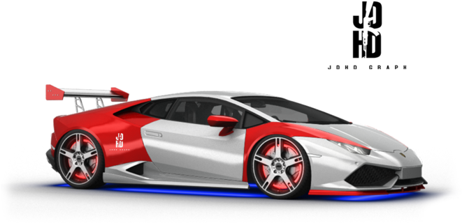 Red and White Lamborghini Huracan Racing Edition Wallpaper