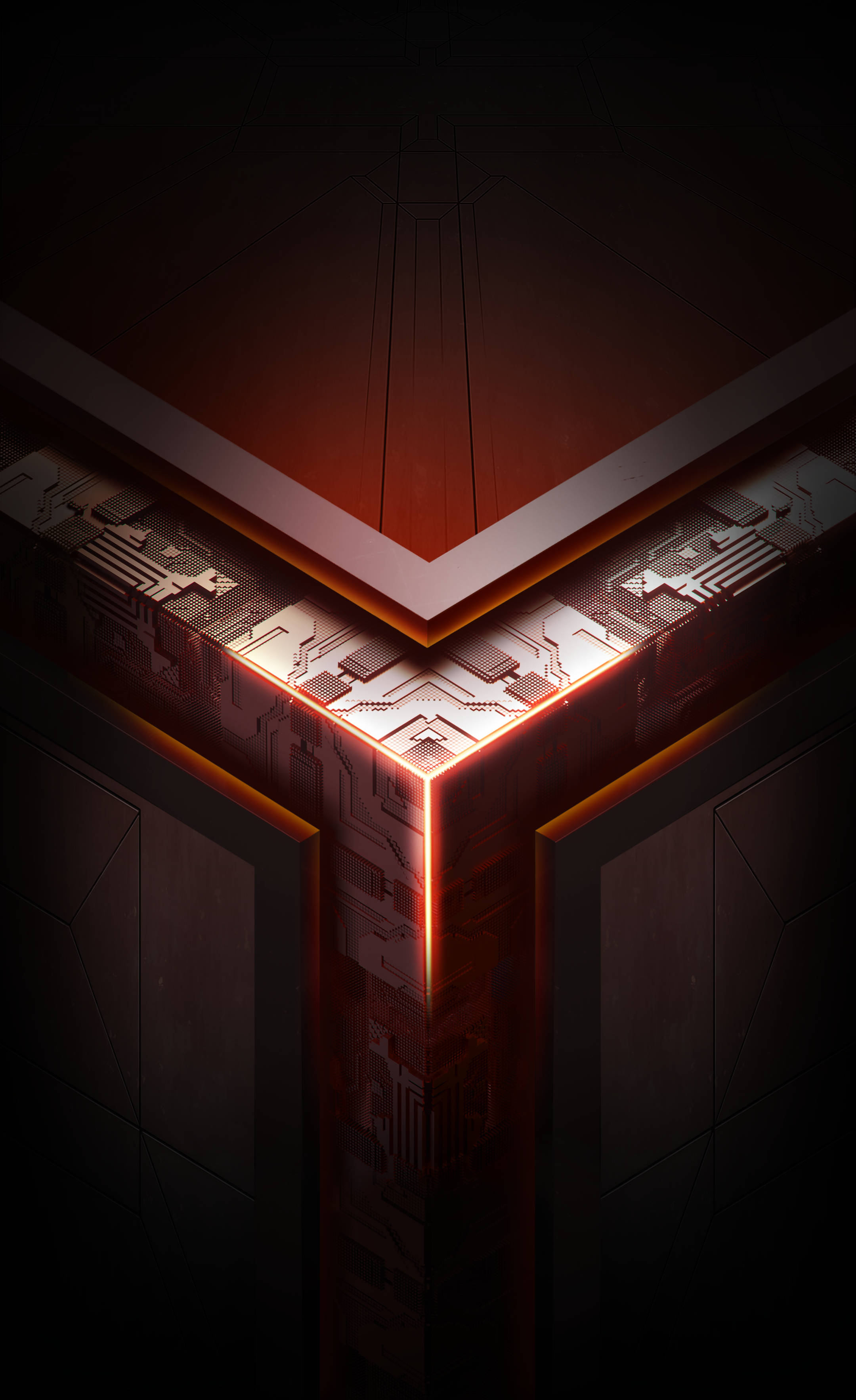 Red Asus ROG Phone Logo Wallpaper