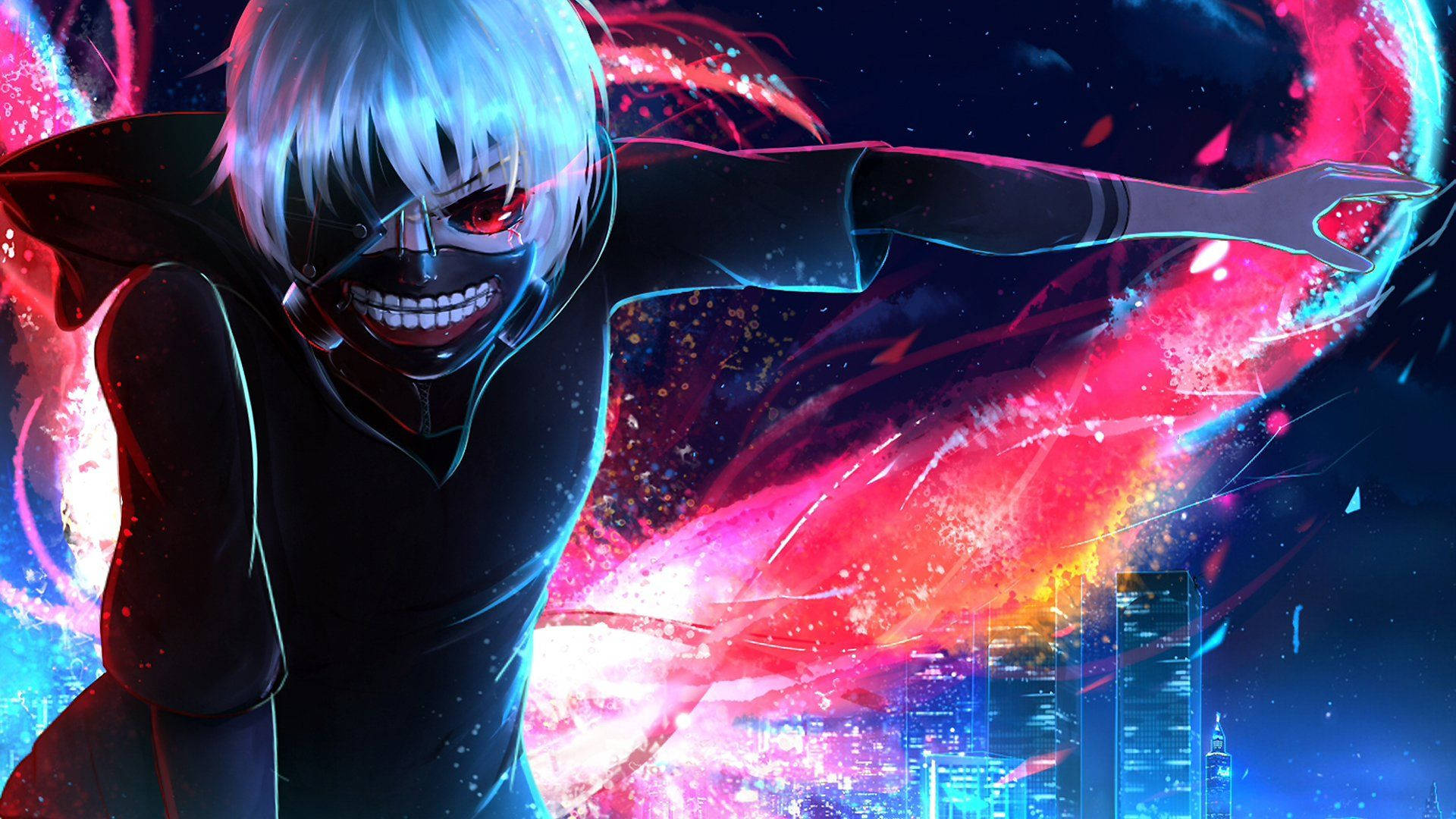 Red Aura ni Ken mula sa Tokyo Ghoul Wallpaper
