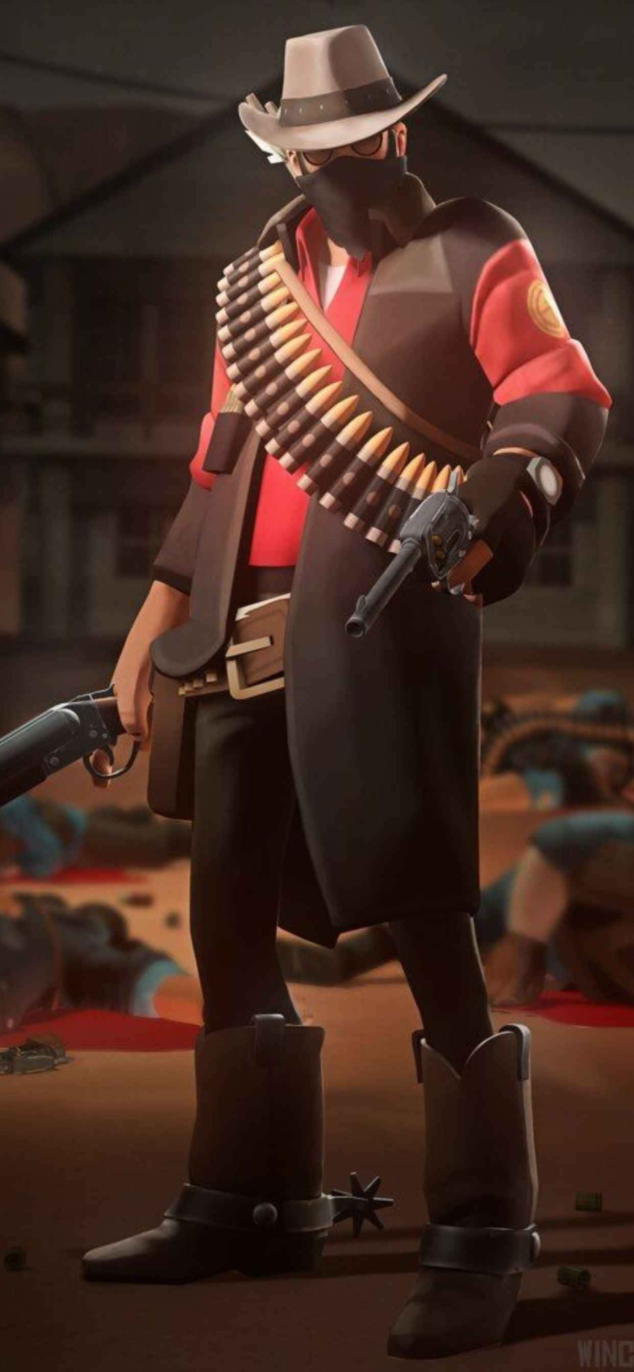 Red Sniper iPhone Xs Max Team Fortress 2 Background Wallpaper