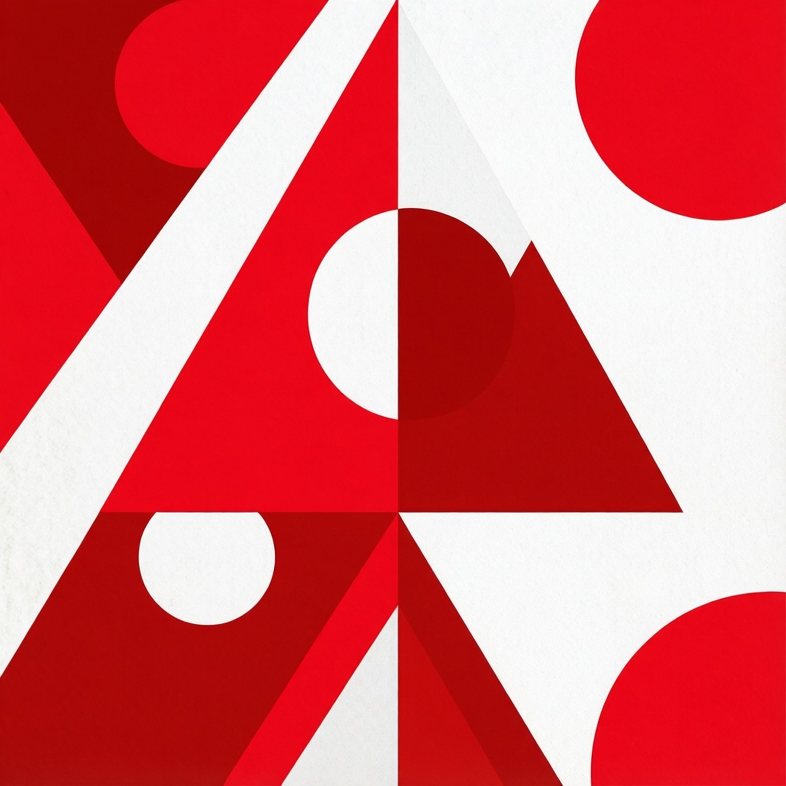 Red White Geometry Wallpaper