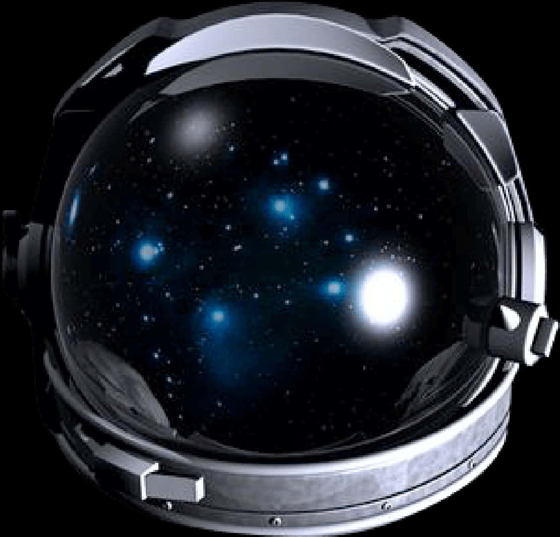 Refleksyon ng Astronaut Helmet sa Malaulang Kalawakan Wallpaper