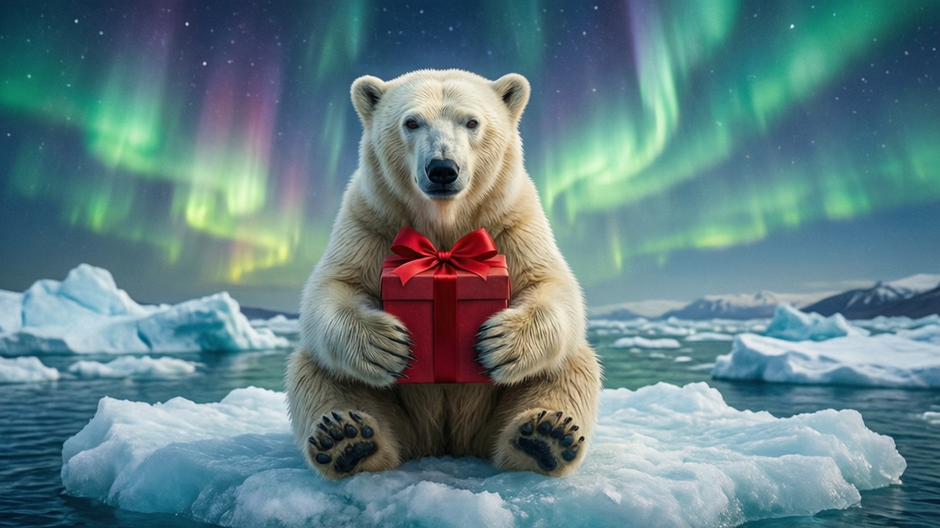 Regalo ng Polar Bear Wallpaper